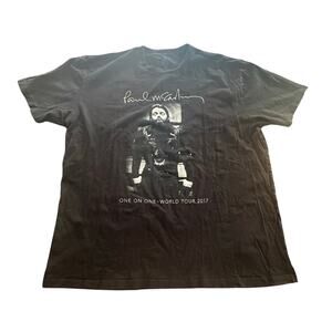 ⭐️ Paul‎ McCartney One On One World Tour 2017 Black T-Shirt Short Men's Size 2XL